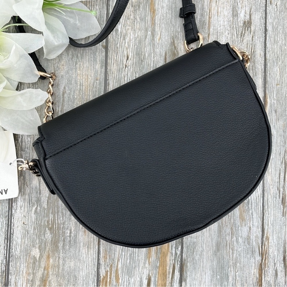 Anne Klein Black Half Dome Crossbody Bag - Picture 2 of 6